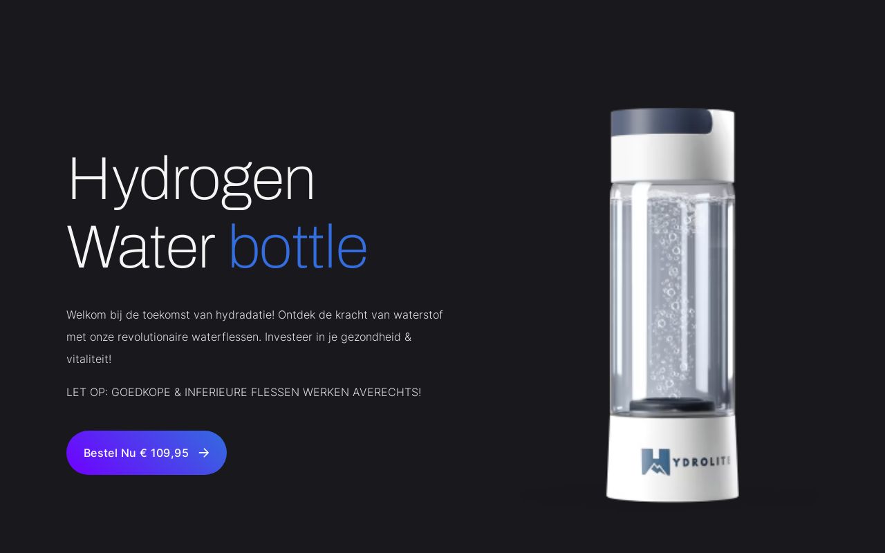 Hydrogen Water Bottles That Can Use Tap Water Hydrogen Water Bottle